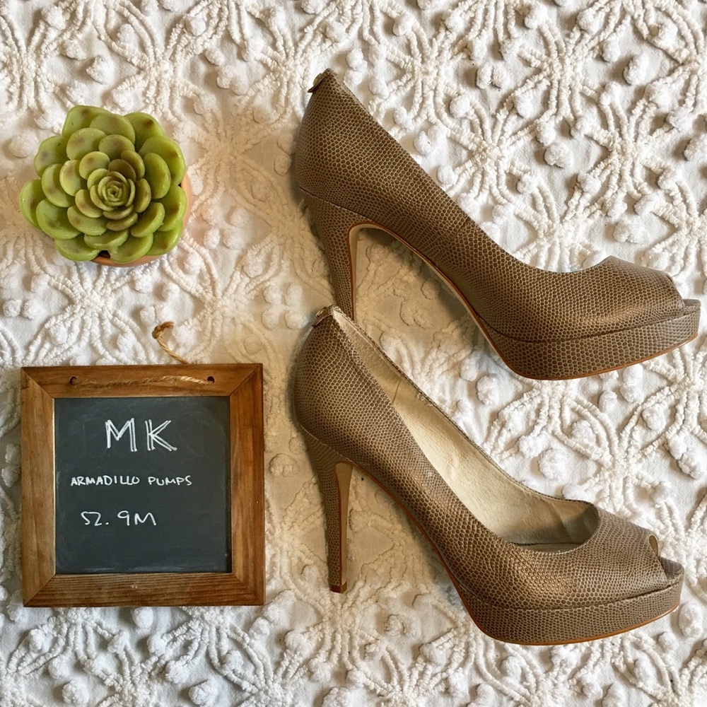 Michael Kors Armadillo open toe pumps